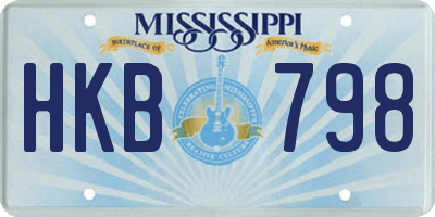 MS license plate HKB798