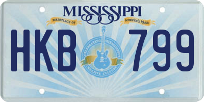 MS license plate HKB799