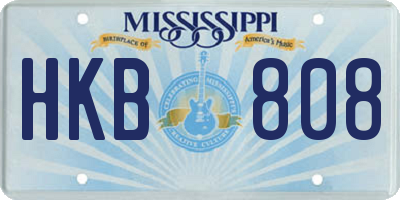 MS license plate HKB808