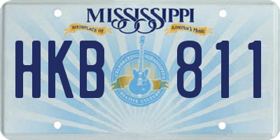 MS license plate HKB811