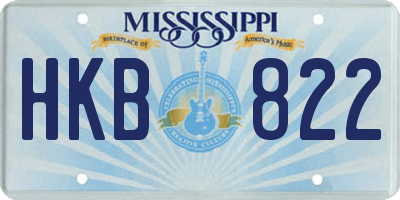 MS license plate HKB822