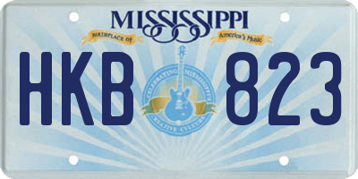 MS license plate HKB823