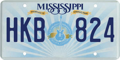 MS license plate HKB824