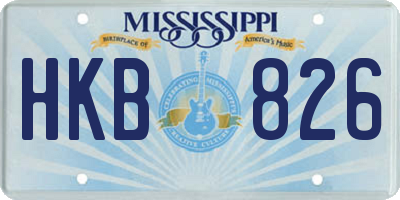MS license plate HKB826