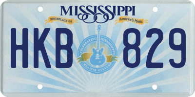 MS license plate HKB829