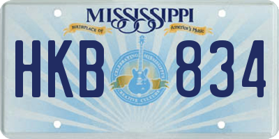MS license plate HKB834