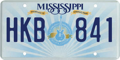 MS license plate HKB841