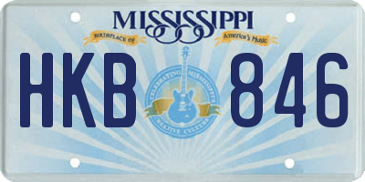 MS license plate HKB846