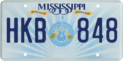 MS license plate HKB848