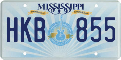 MS license plate HKB855