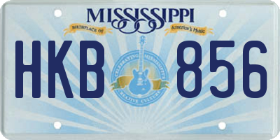 MS license plate HKB856