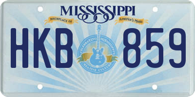 MS license plate HKB859