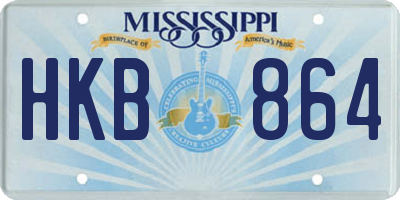 MS license plate HKB864