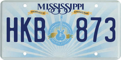 MS license plate HKB873