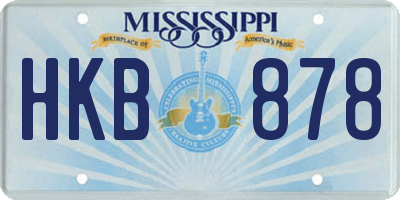 MS license plate HKB878