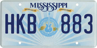 MS license plate HKB883