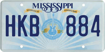 MS license plate HKB884