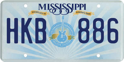 MS license plate HKB886