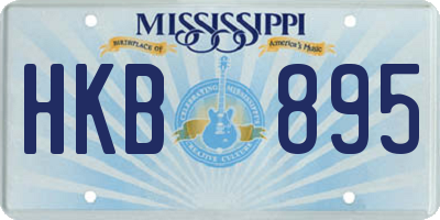 MS license plate HKB895