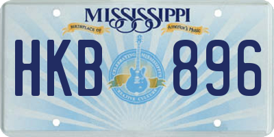 MS license plate HKB896