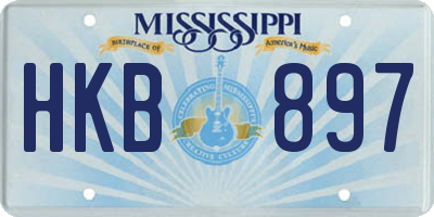 MS license plate HKB897