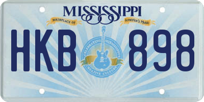 MS license plate HKB898