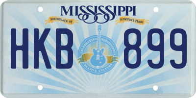 MS license plate HKB899
