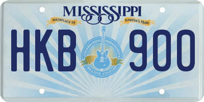 MS license plate HKB900