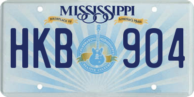 MS license plate HKB904