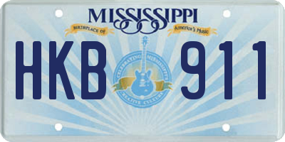 MS license plate HKB911
