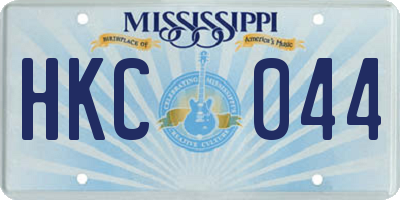 MS license plate HKC044