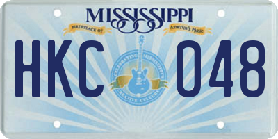 MS license plate HKC048