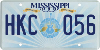 MS license plate HKC056