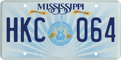 MS license plate HKC064