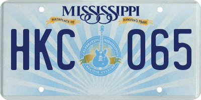 MS license plate HKC065