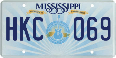 MS license plate HKC069
