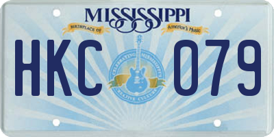 MS license plate HKC079