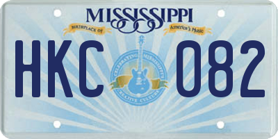 MS license plate HKC082