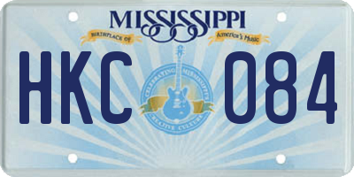MS license plate HKC084