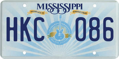 MS license plate HKC086