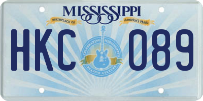 MS license plate HKC089