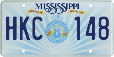 MS license plate HKC148