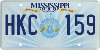 MS license plate HKC159