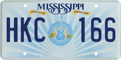 MS license plate HKC166
