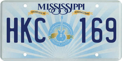MS license plate HKC169