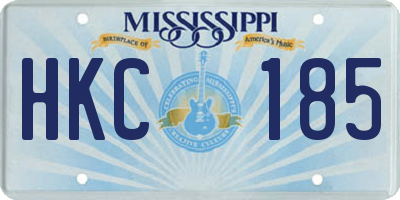 MS license plate HKC185