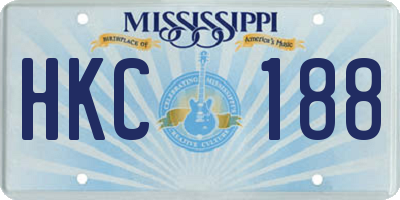 MS license plate HKC188