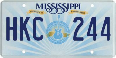 MS license plate HKC244