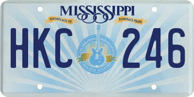 MS license plate HKC246