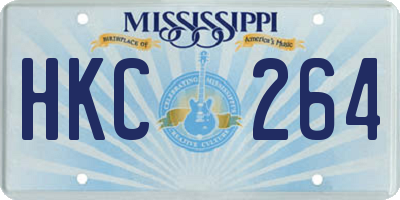 MS license plate HKC264